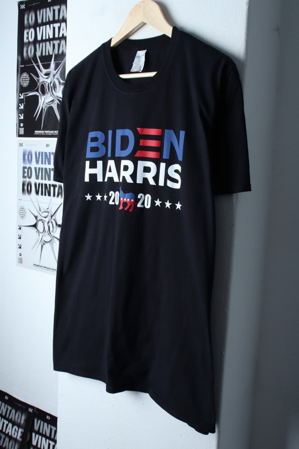 (XL-3XL) 길단 반팔 티셔츠 USA 빅사이즈 조바이든-H30145 상품이미지1