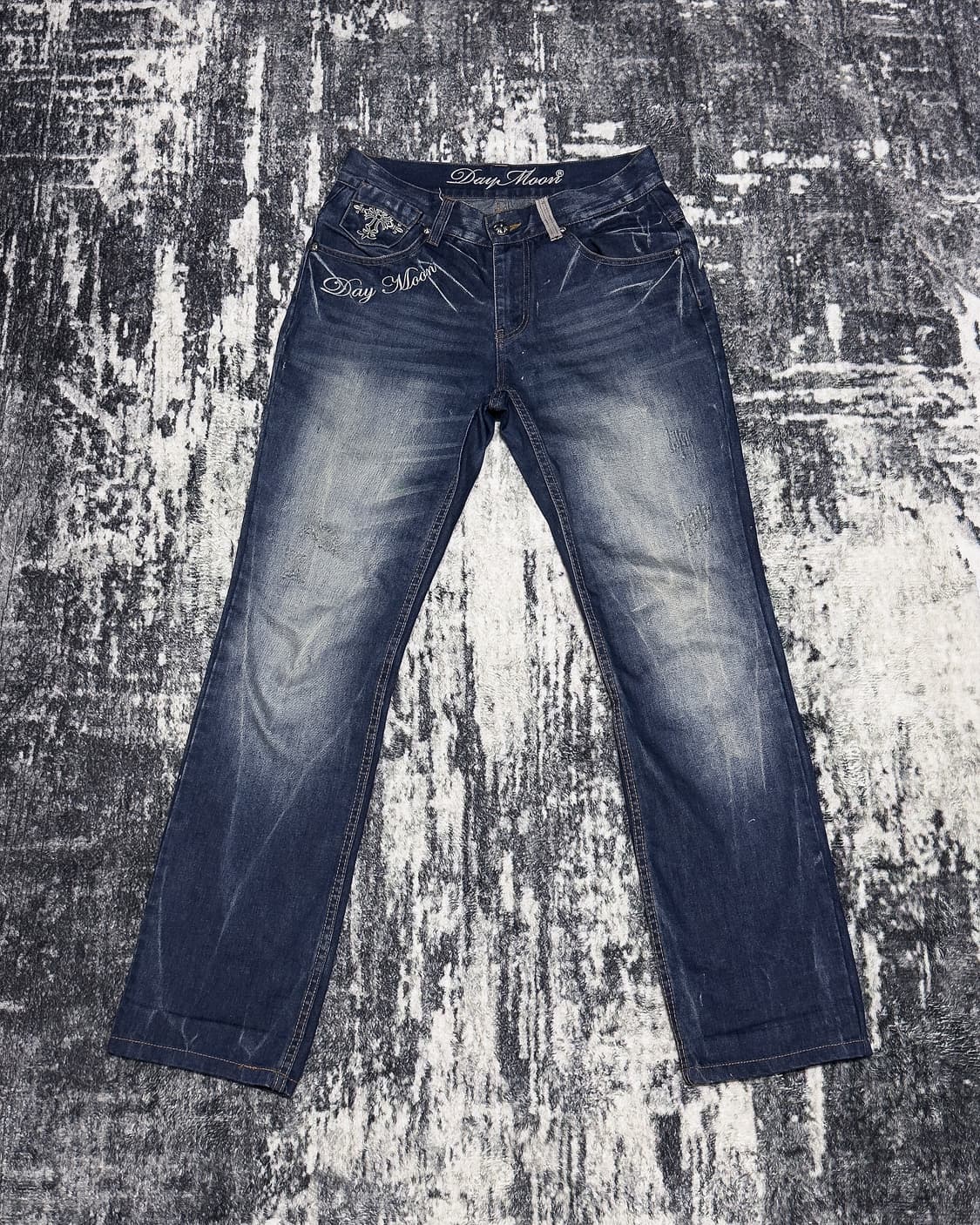 {Day Moon} Wing Cross Embroidery Jeans   상품이미지3