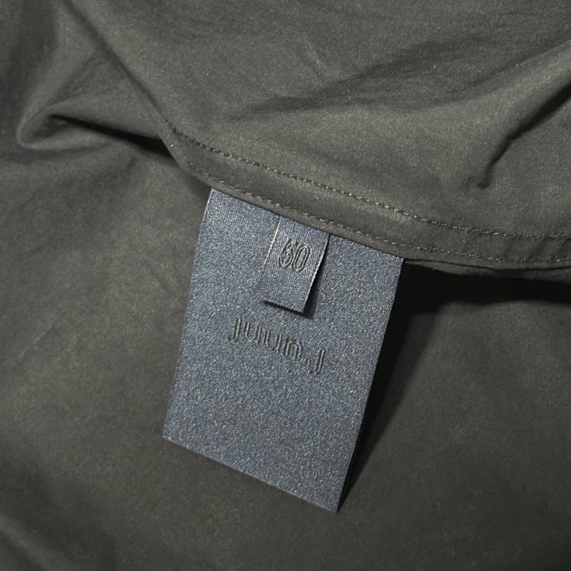 50)준지 크리스피 코튼 튜닉 루즈핏 셔츠 블랙 상품이미지5