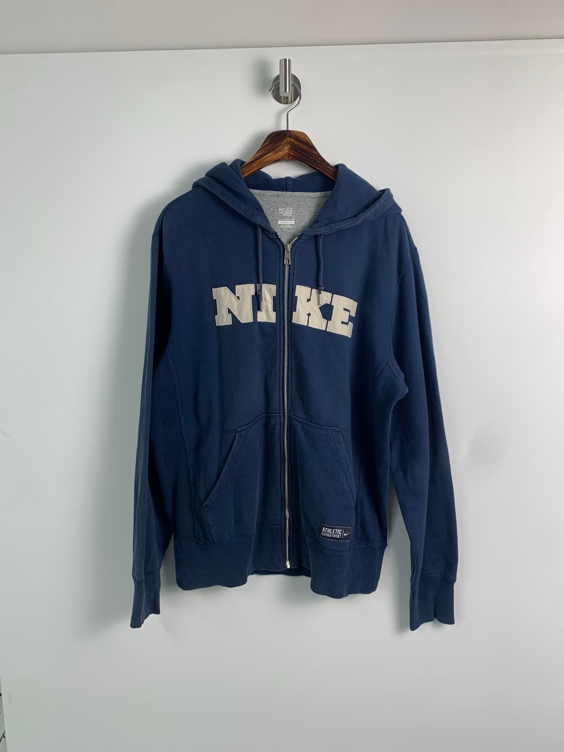 나이키 00s 자수로고 스펠아웃 네이비 후드집업 상품이미지2