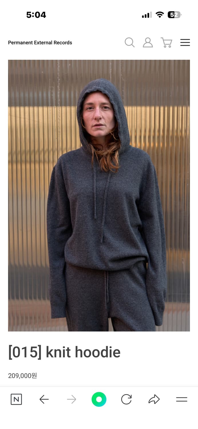 mudule knit hoodie black 상품이미지1