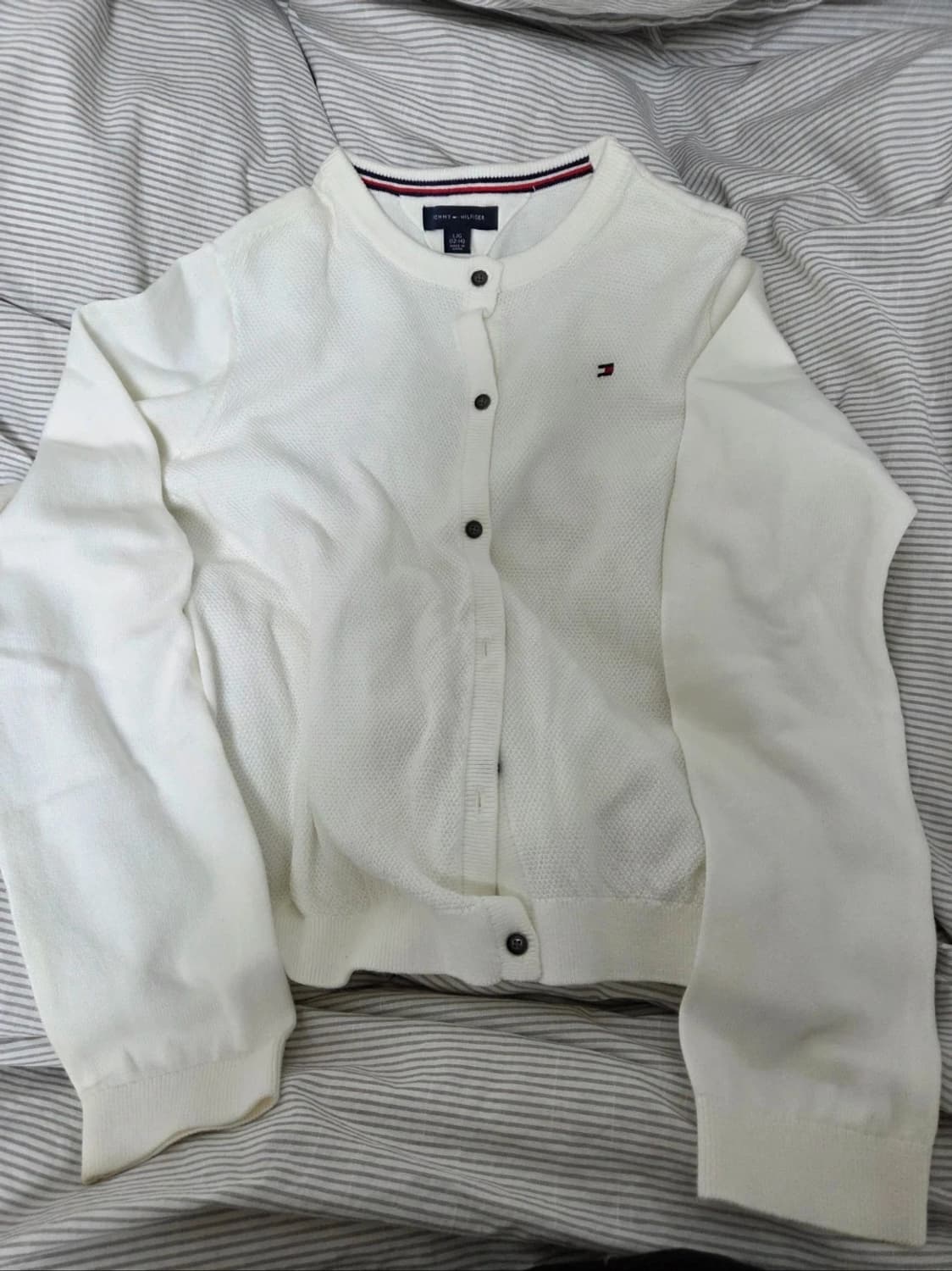 타미힐피거 가디건 화이트 상품이미지1