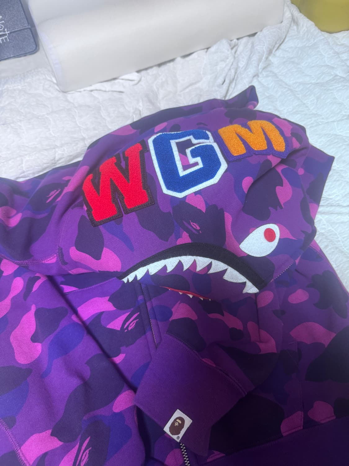 L) 베이프 샤크 퍼플후드집업 정품 상품이미지2