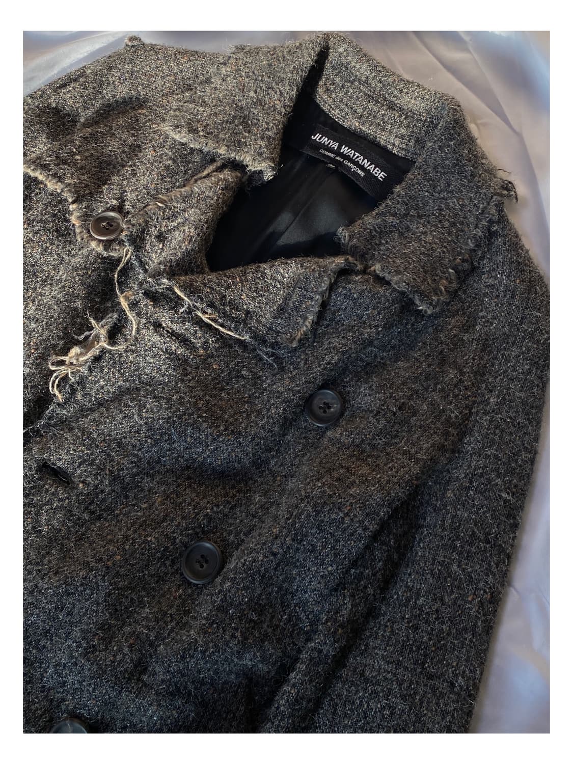 준야와타나베 디스트레스드 그런지 울 아카이브 코트 꼼데가르송 옴므 플러스 상품이미지3