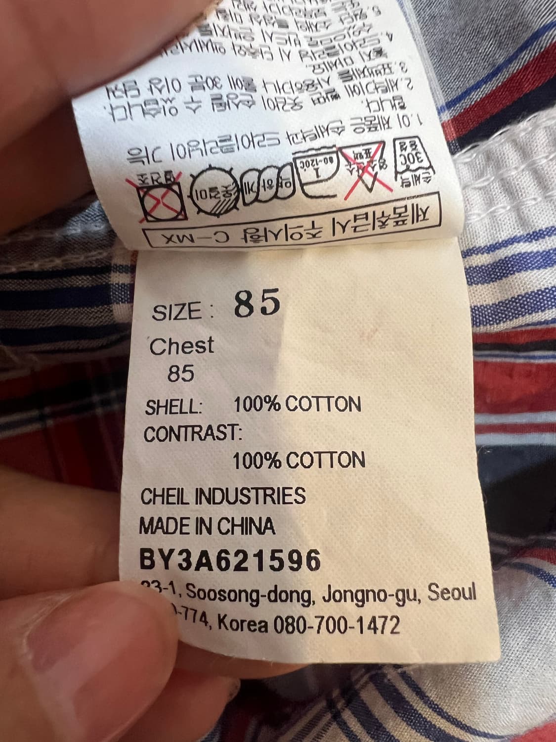 빈폴 바이크리페어샵 여성 레드 체크셔츠 코튼긴팔셔츠 상품이미지8