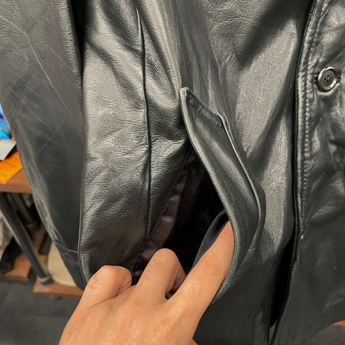 90s 올드 갭 GAP 소가죽 카 코트 상품이미지6