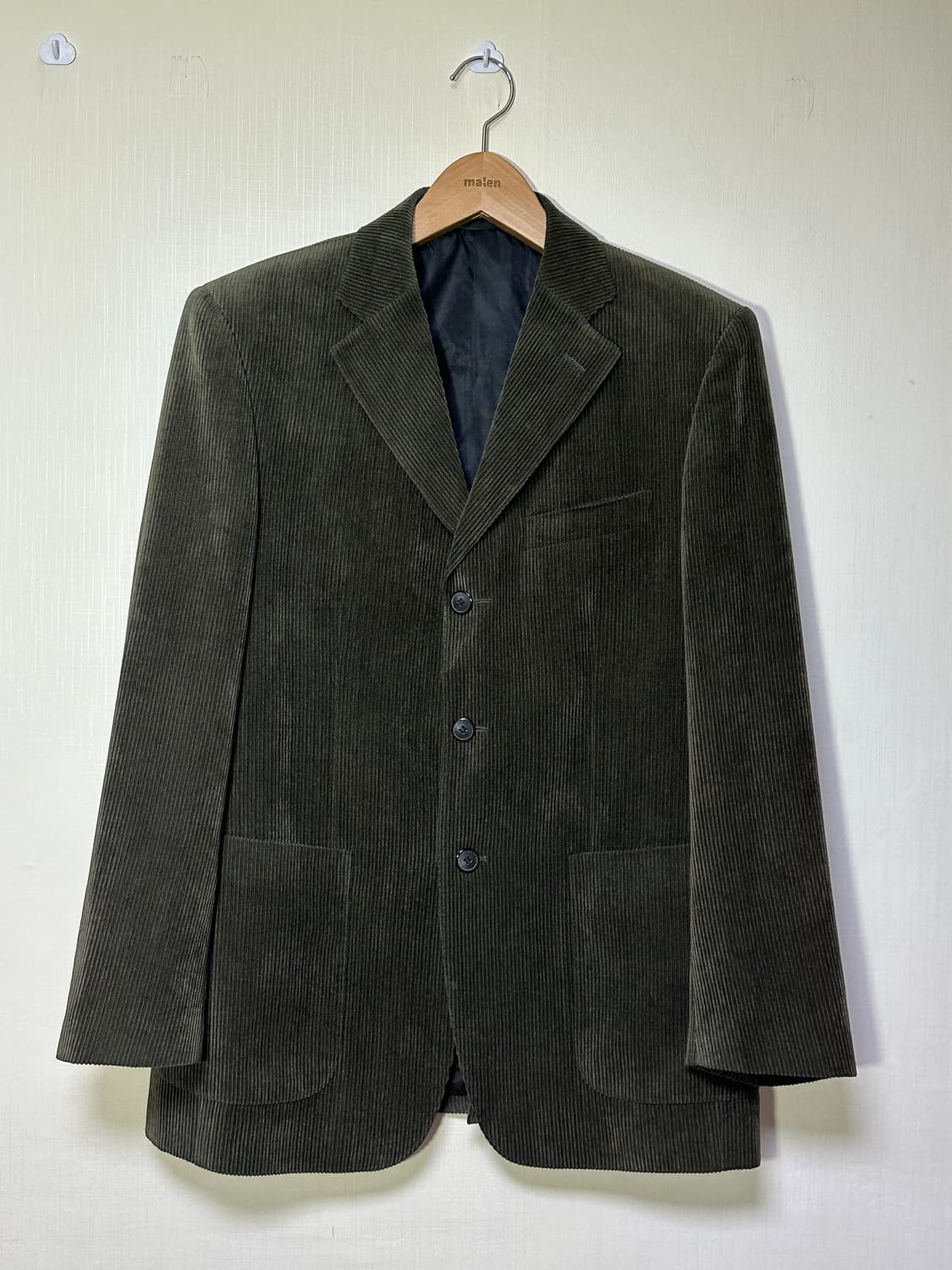 20FW)조르지오 아르마니 블랙라벨 120수 울실크 코듀로이 블레이저/4 상품이미지1