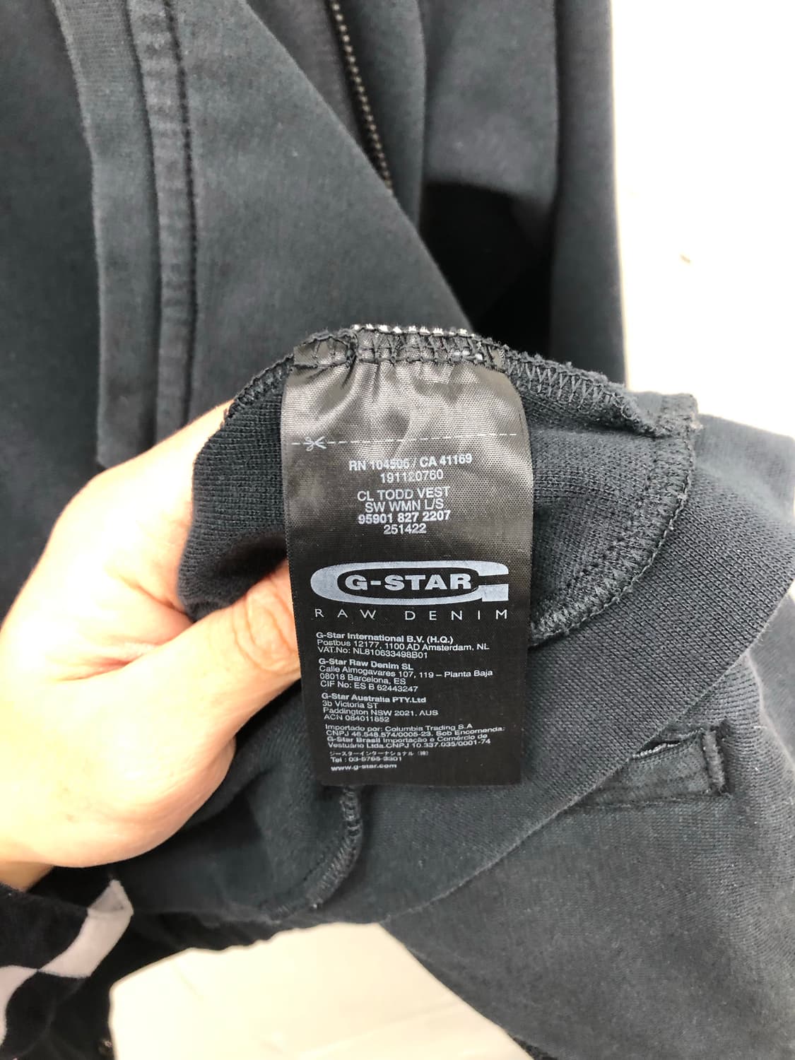 지스타로우 사선 지퍼 코튼 집업 상품이미지4