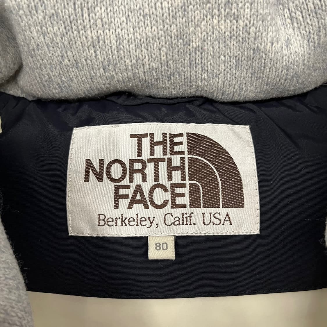 노스페이스 그레이 블랙 배색 면 코튼 패딩 조끼 80 상품이미지4
