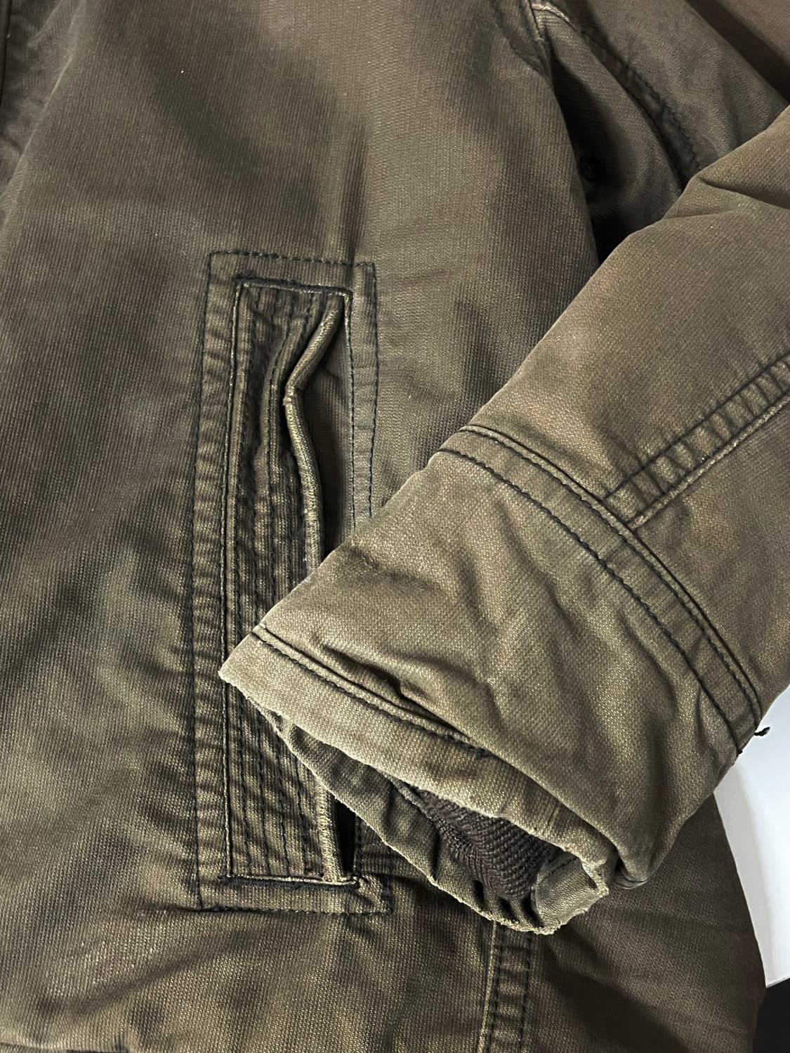 S) 아베크롬비 아디론덱 퍼 안감 자켓 카키브라운 상품이미지7