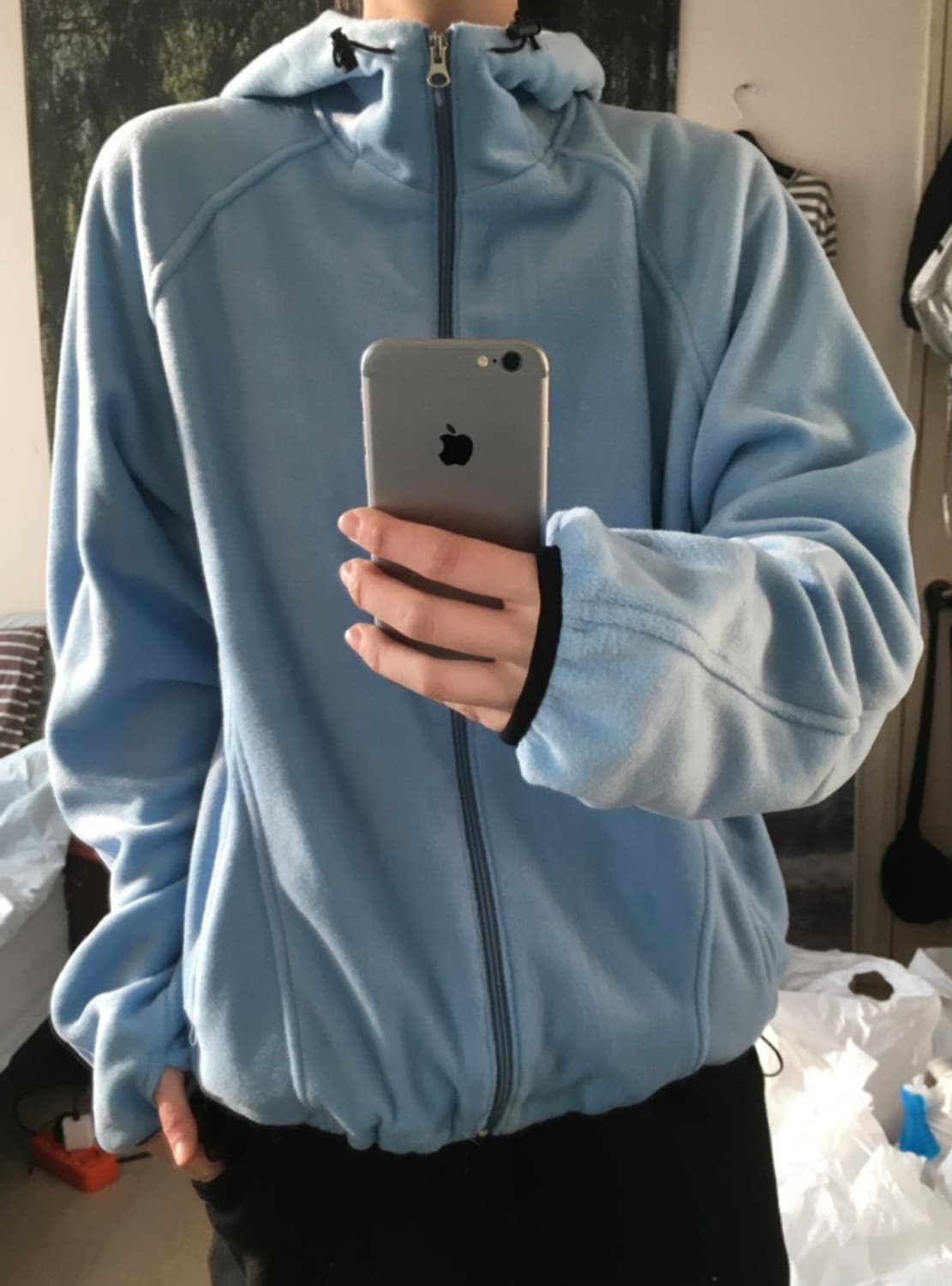 플리스 워머 집업 (sky blue) 상품이미지3