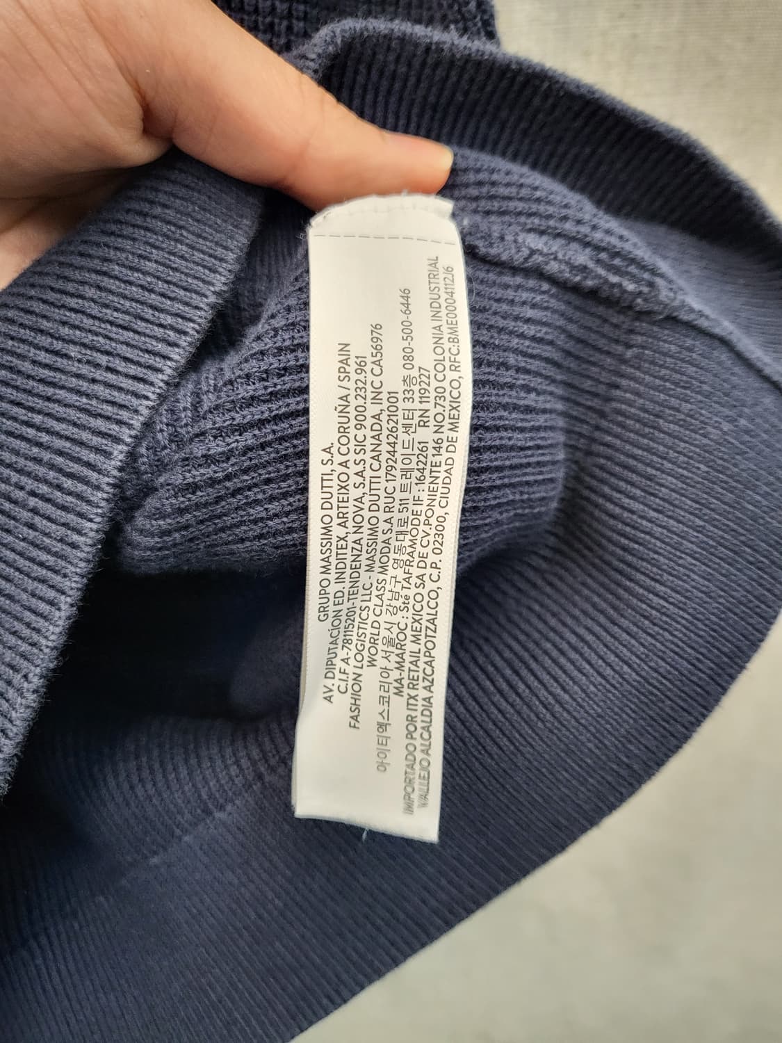 마시모두띠 네이비 니트 반팔 폴로티 상품이미지4