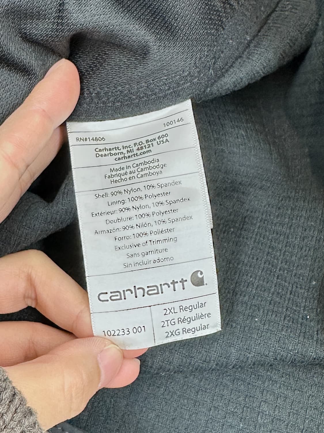 칼하트 덴우드 소프트쉘 자켓  상품이미지8