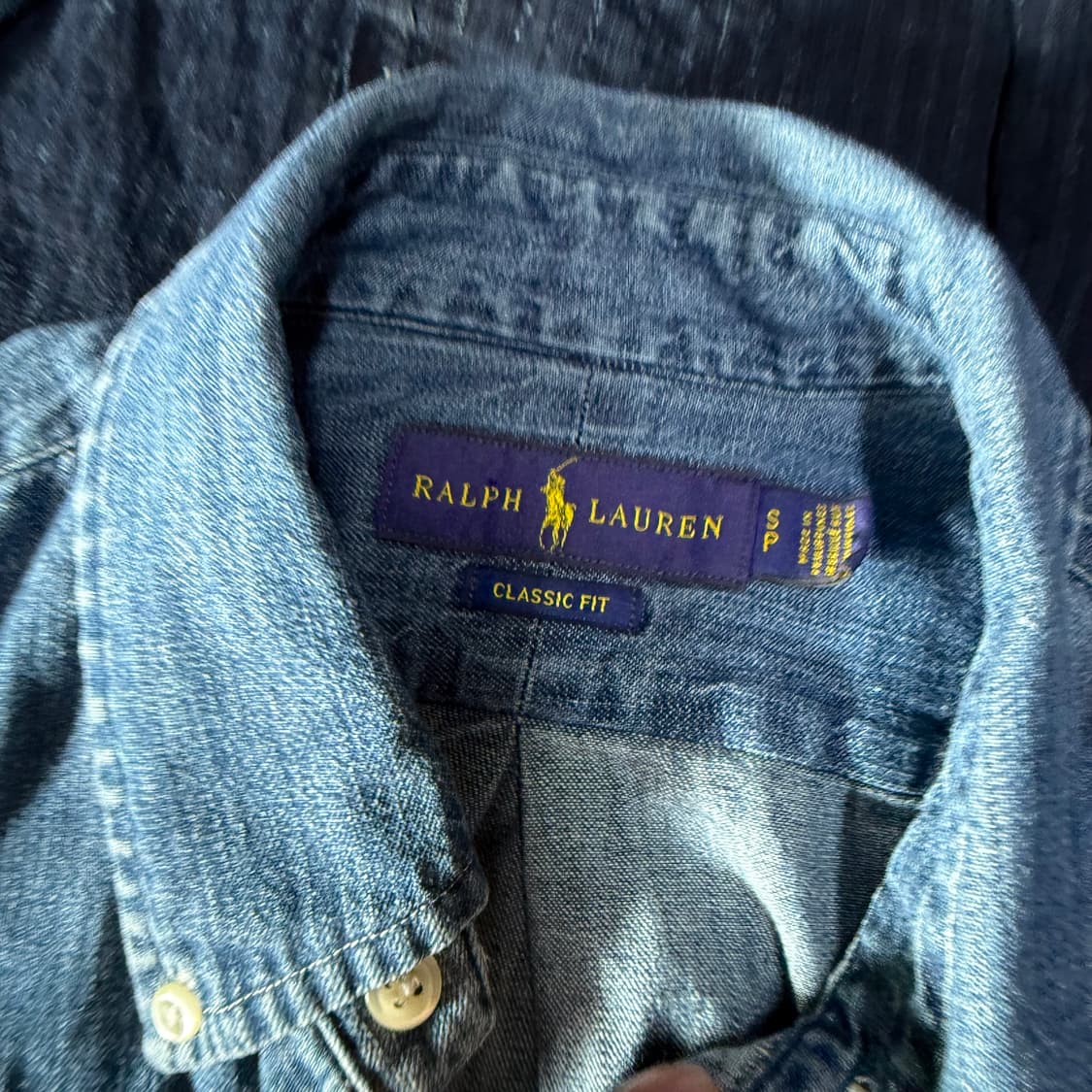 폴로 랄프로렌 클래식핏 샴브레이 셔츠 S 상품이미지5