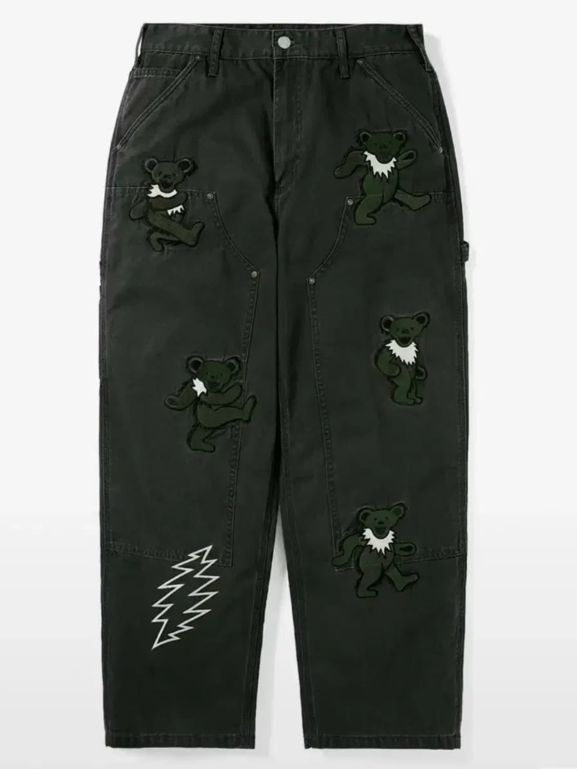 디스이즈네버댓 GD 라이트닝 그레이트풀데드 팬츠(off black) 상품이미지1