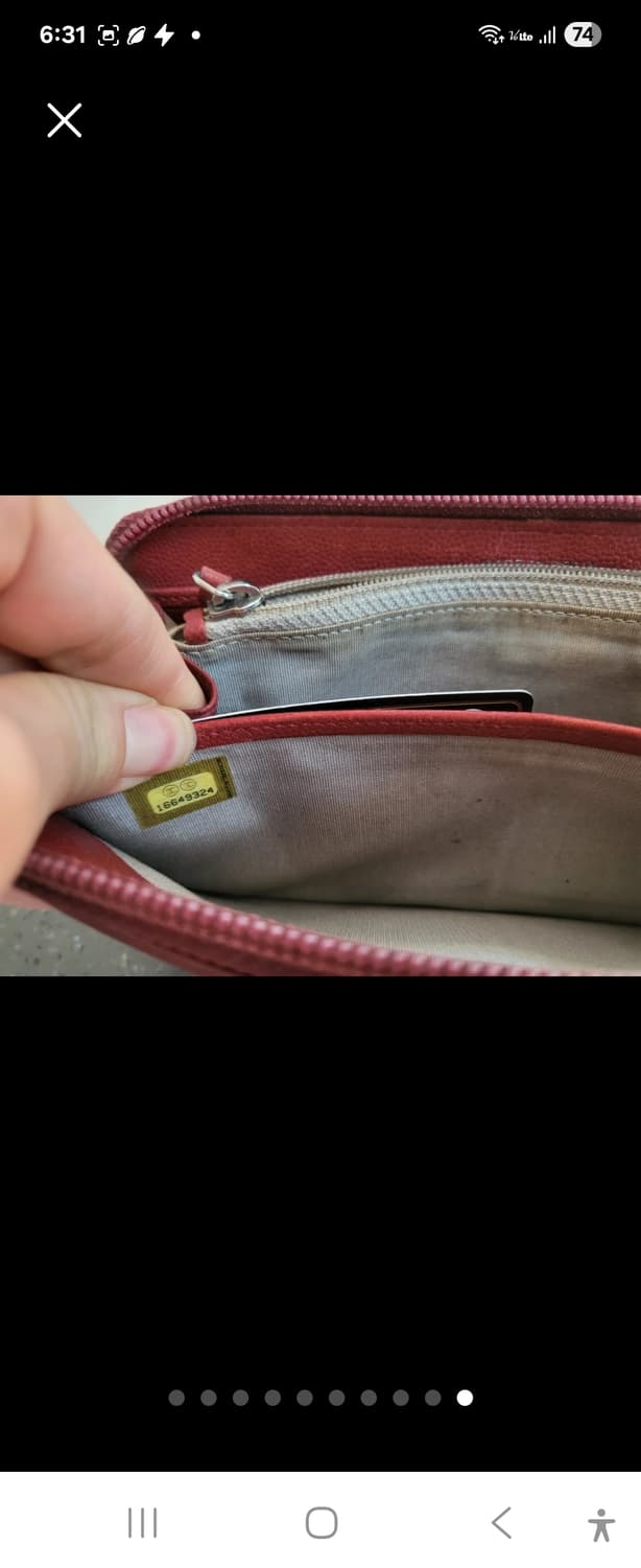 정품 샤넬 캐비어 버건디 장지갑(개런티 카드포함) 상품이미지10