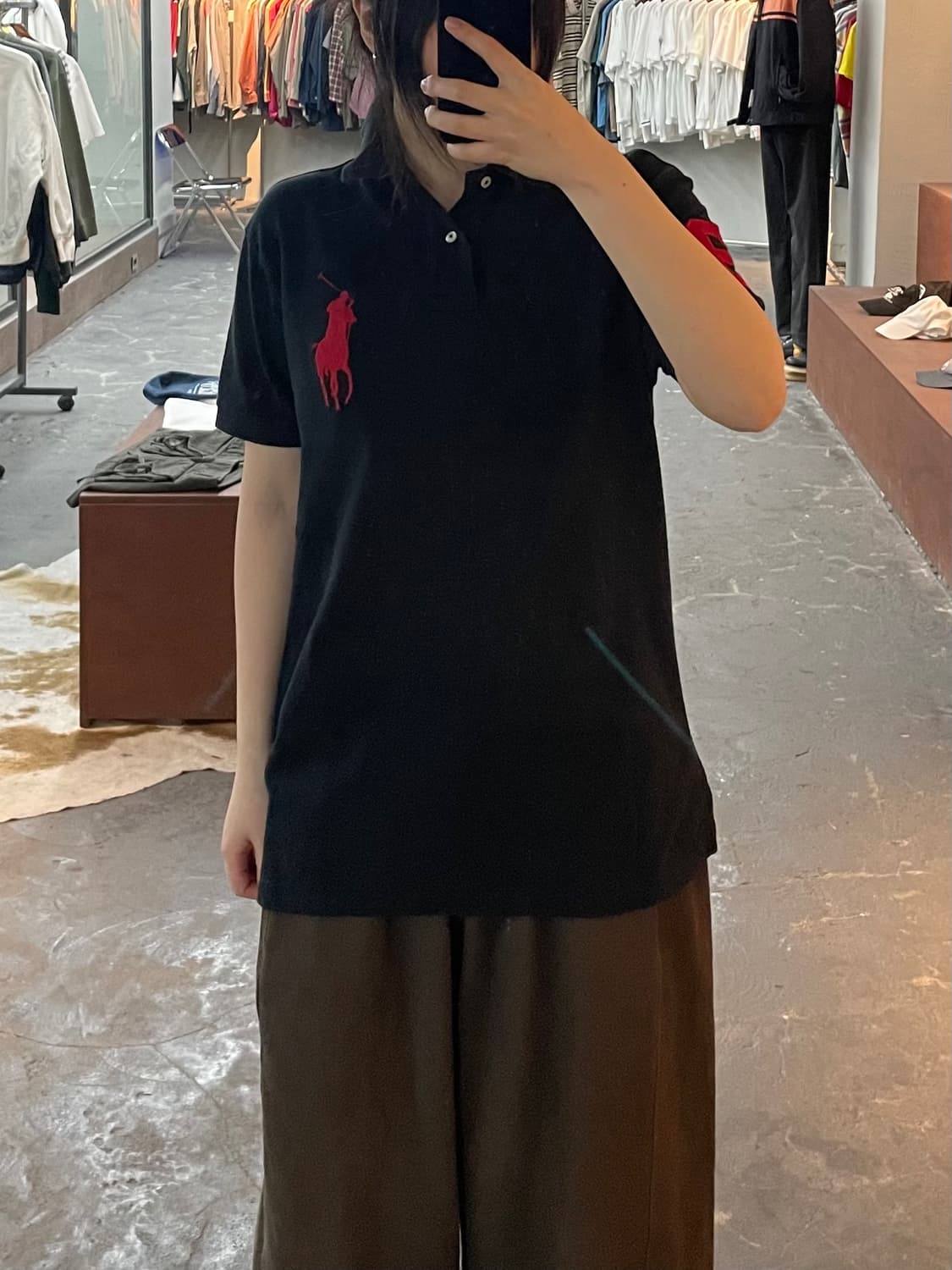 폴로 랄프로렌 빅포니 블랙 카라 반팔 H2480 상품이미지1