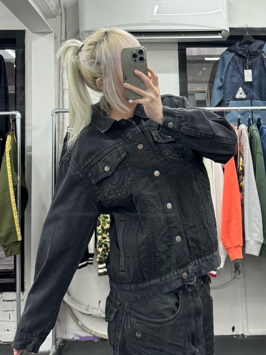 트루릴리전 퀼팅 데님 자켓 상품이미지4