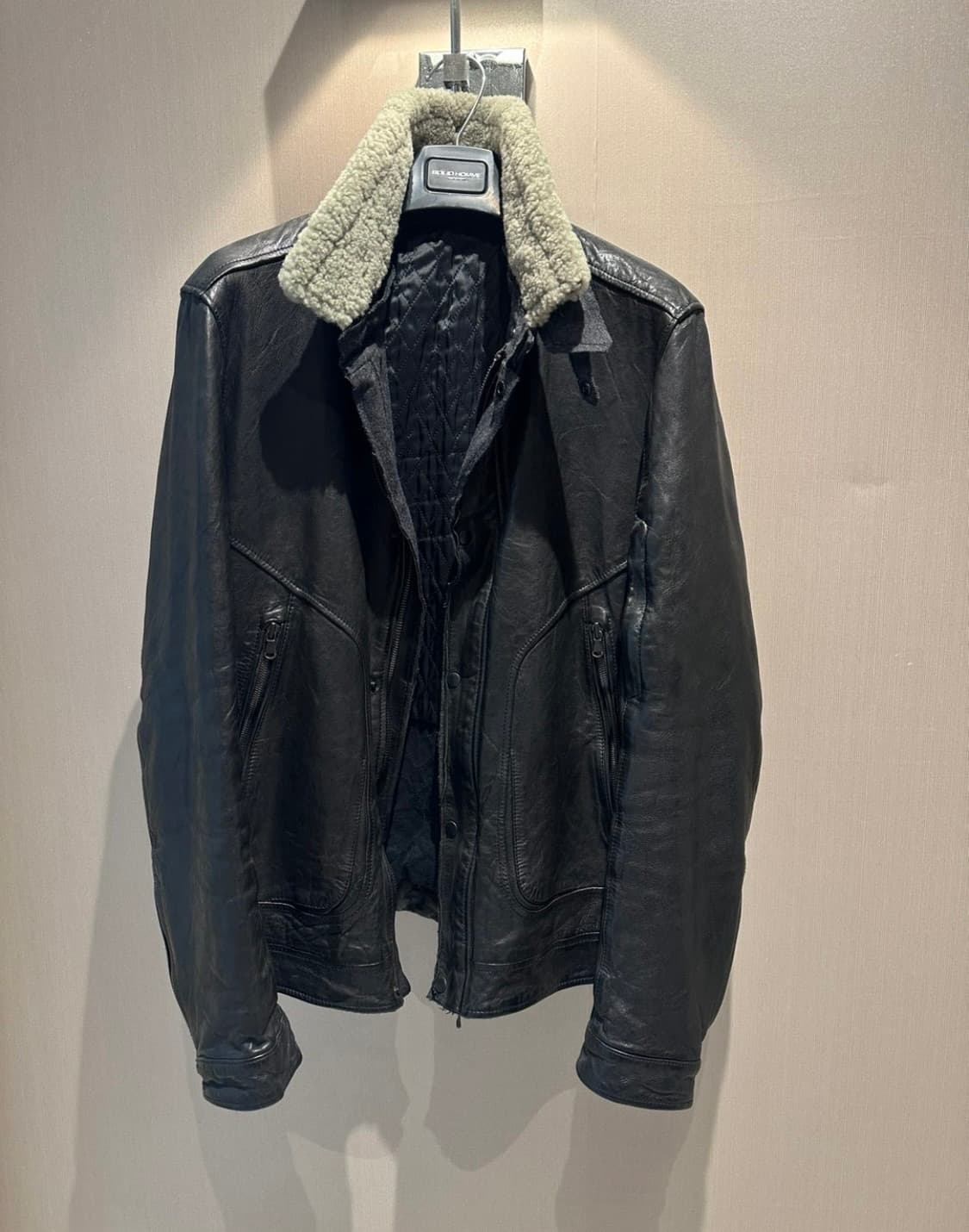 솔리드 옴므 우영미 램스킨 레더 자켓 105 상품이미지4