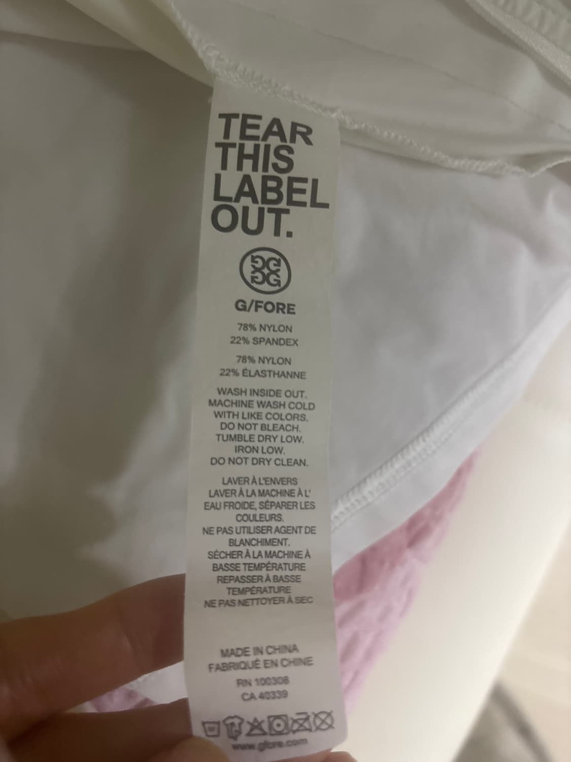 정품 G/FORE 여성 골프 바람막이 자켓 XS 화이트지포어 경량 윈드브 상품이미지5