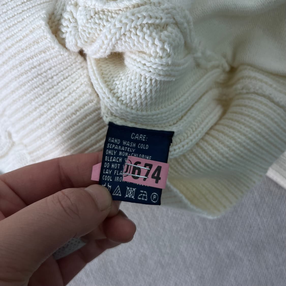 W 90 폴로 랄프로렌 스포츠 꽈배기 니트 집업 상품이미지8