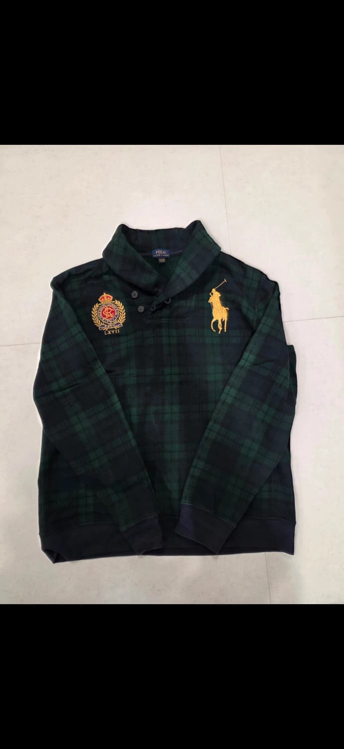 폴로 랄프로렌 타탄 숄카라 스웻셔츠 상품이미지1