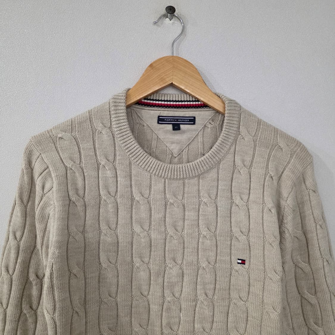 타미힐피거 케이블 니트 아이보리 M 상품이미지3