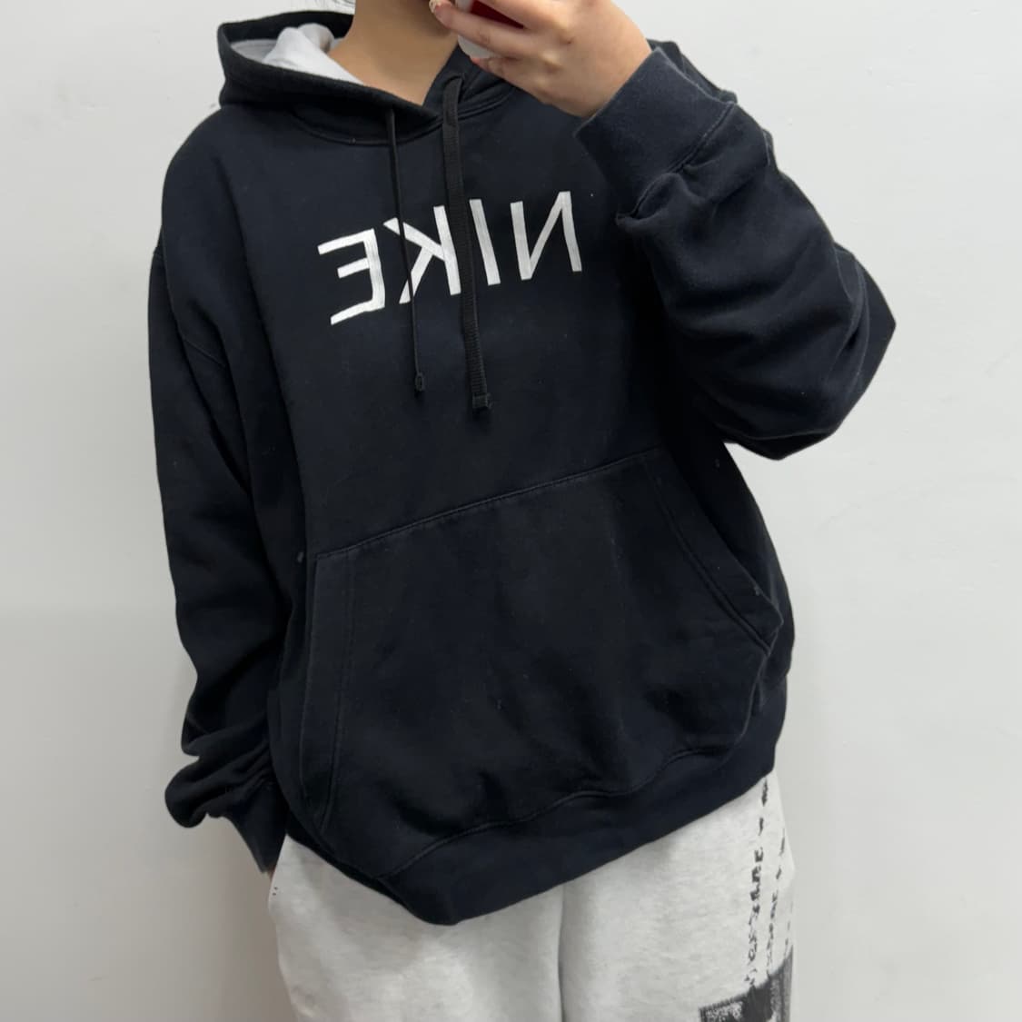 [XXL] 나이키 빅로고 블랙 후드티 상품이미지1