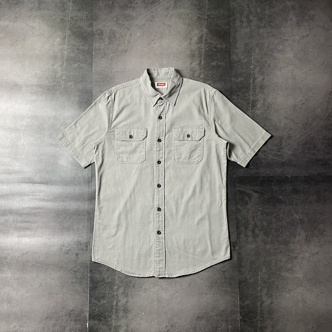 WRANGLER 랭글러 빈티지 그레이 반팔 셔츠 A00756 상품이미지1