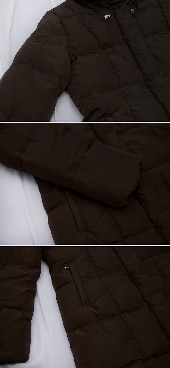 막스마라 하이넥 와이드카라 롱구스다운 패딩 코트 (42 / 55-66) 상품이미지7