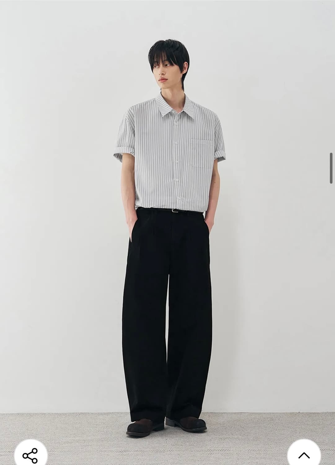 (새상품)(L) 드로우핏 아크 세미 벌룬 치노 팬츠 [BLACK] 판매 상품이미지5