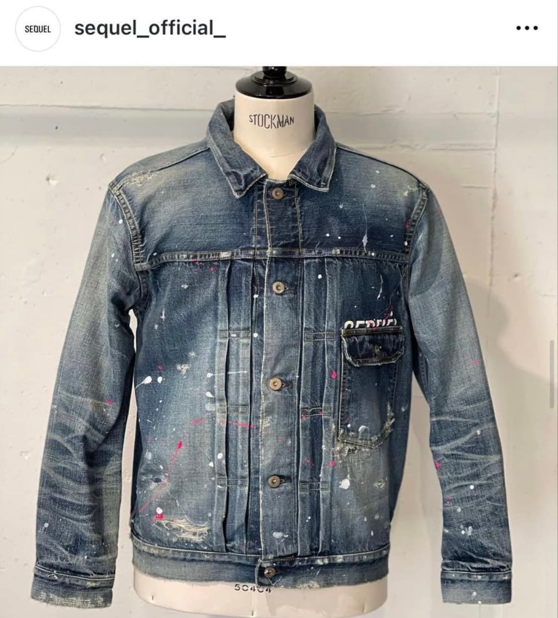 SEQUEL SQ-20AW-JK08 페인트 데님 자켓 상품이미지1