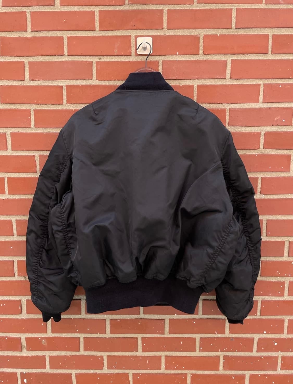 90s Japanese MA-1 Bomber Jacket (Black) 상품이미지3