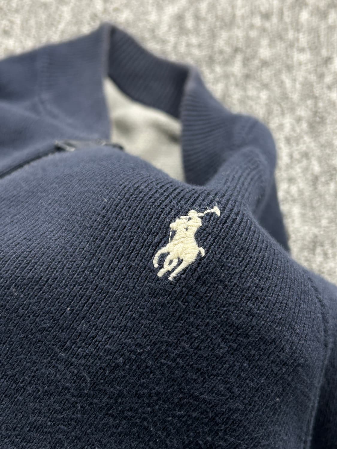폴로 랄프로렌 빅포니 네이비 그레이 리버시블 니트집업 상품이미지4