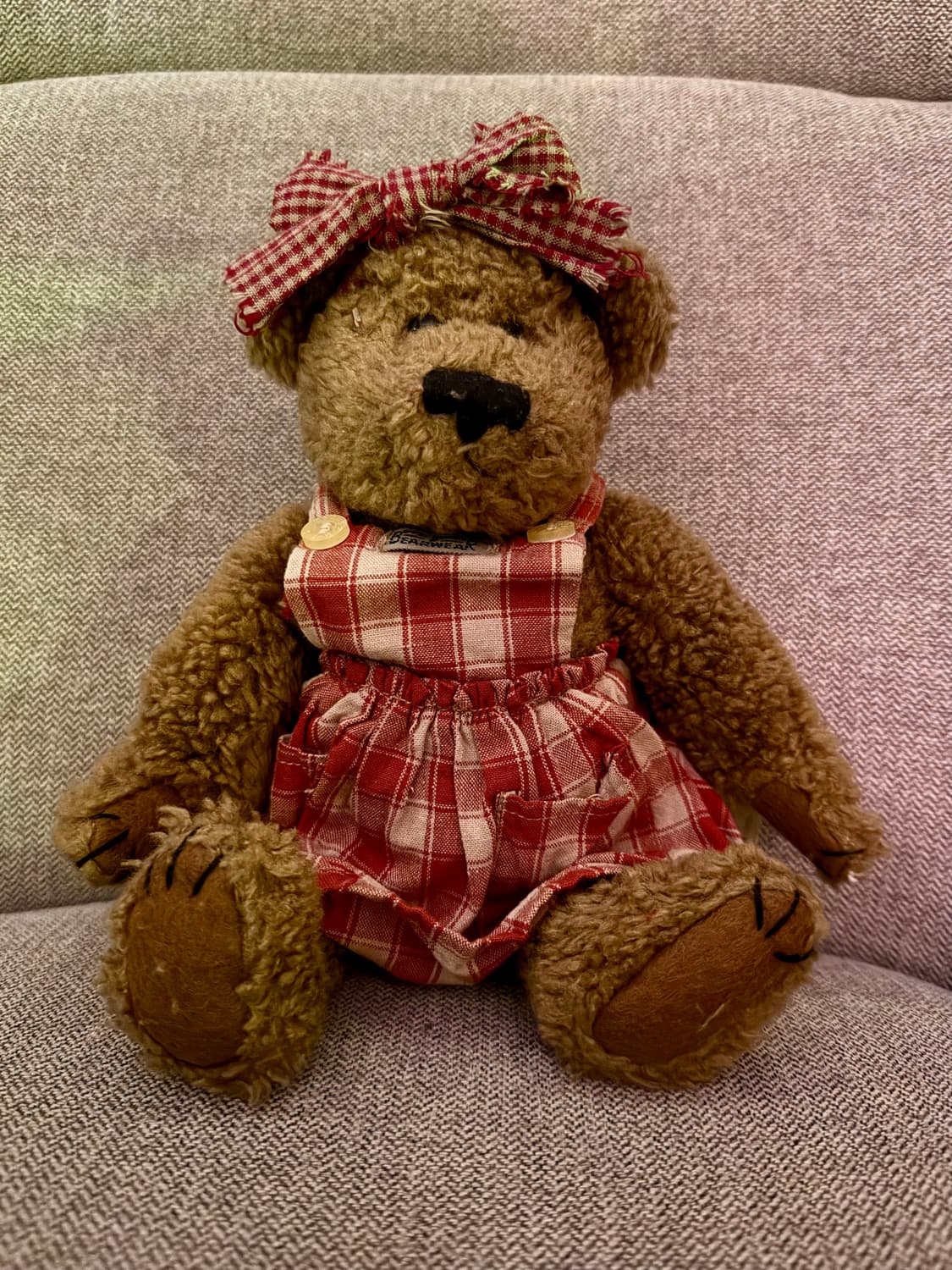 보이즈베어 빈티지 체크 곰인형 테디베어 상품이미지1