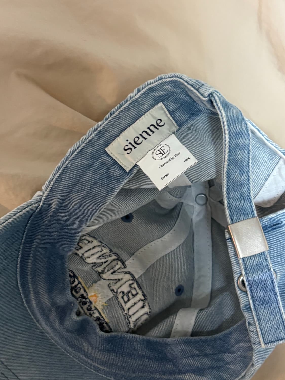 시엔느 데님 볼캡 모자 상품이미지2