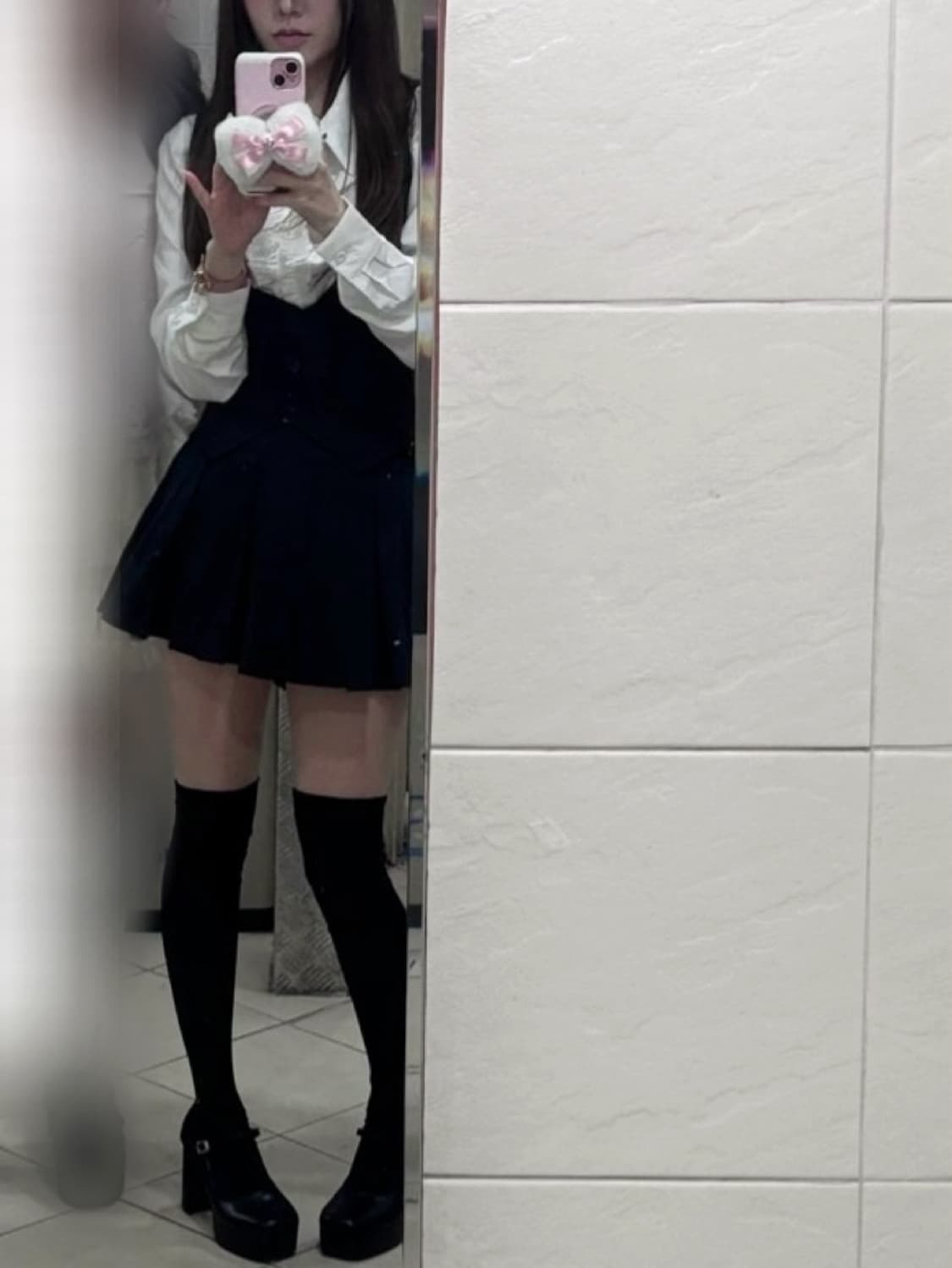 쉬인 프릴 셔츠 베스트 세트 공겜여주 양산형 메이드깔 상품이미지1