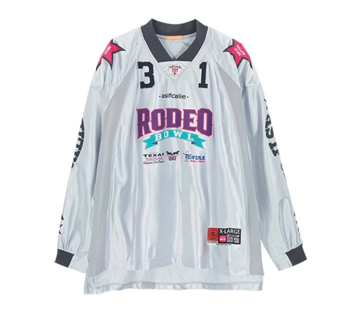 에즈이프 캘리 RODEO 로데오 풋볼 져지 웜업 실버 그레이 상품이미지3