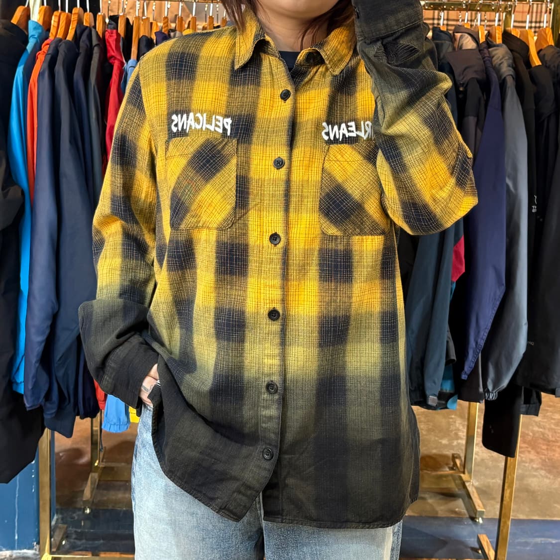 NBA 뉴올리언즈 체크 셔츠 상품이미지1