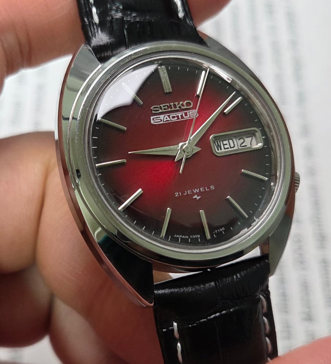 빈티지 세이코 데이데이트 투톤레드(붉은말의해) 7019 오토매틱  상품이미지3
