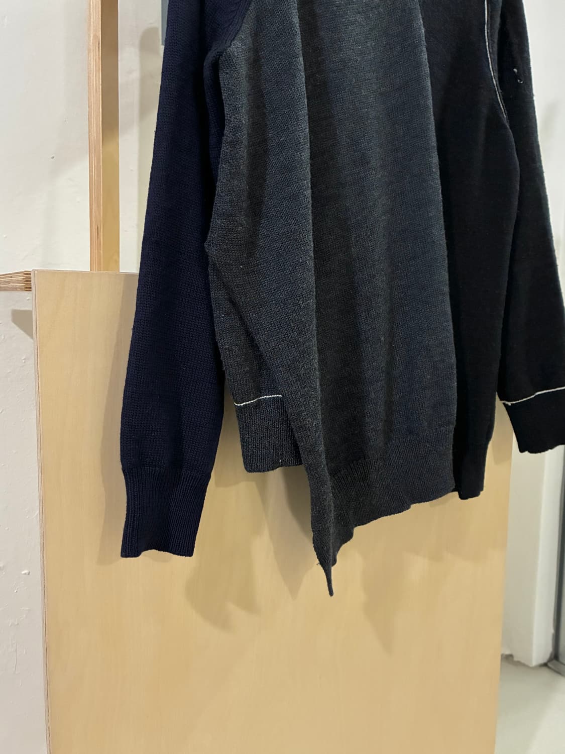 요지 야마모토 와이즈 비대칭 니트 상품이미지2