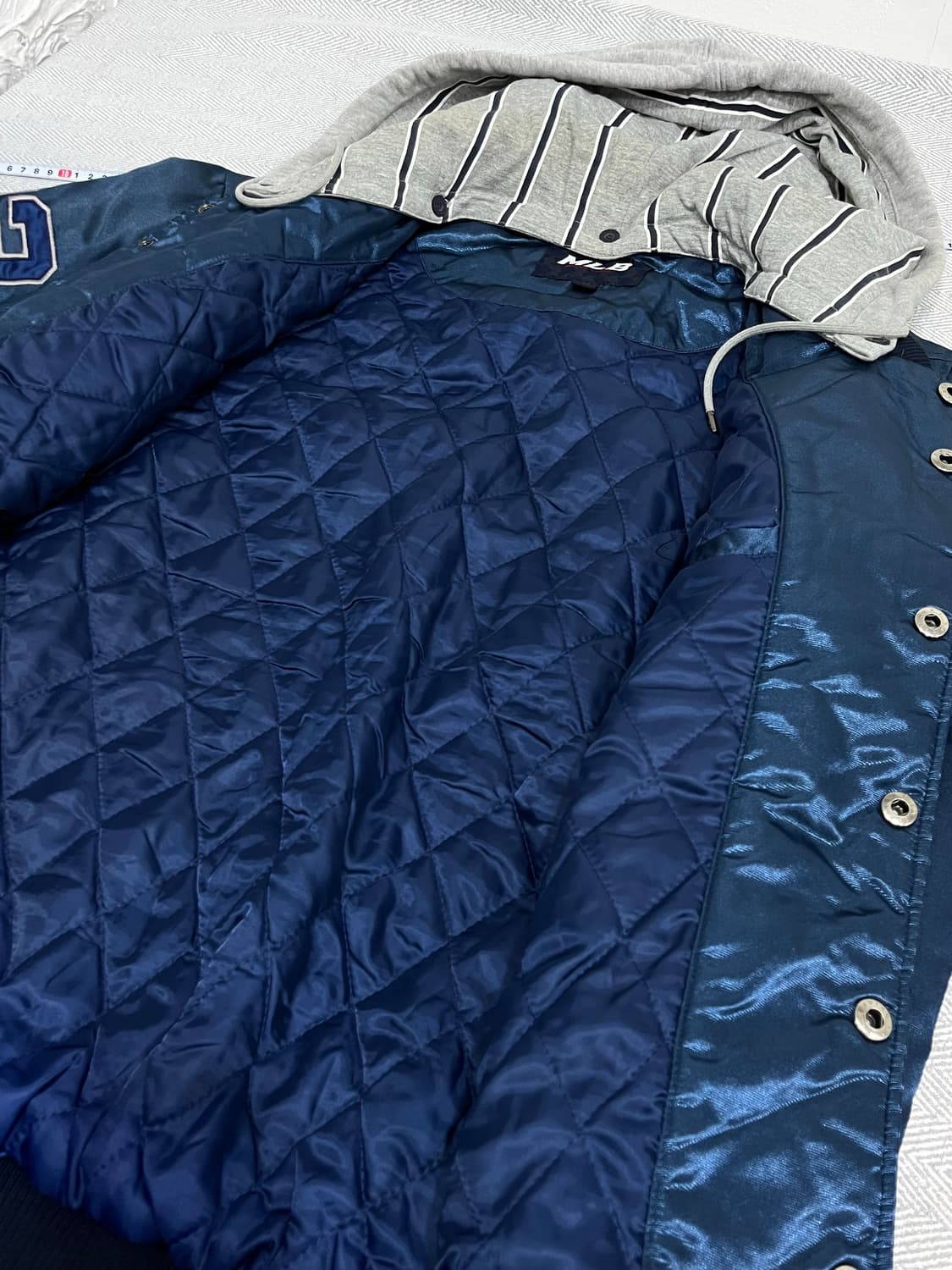 MLB 뉴욕 양키스 후드 블루종 바시티 자켓 누빔 M 95 상품이미지9