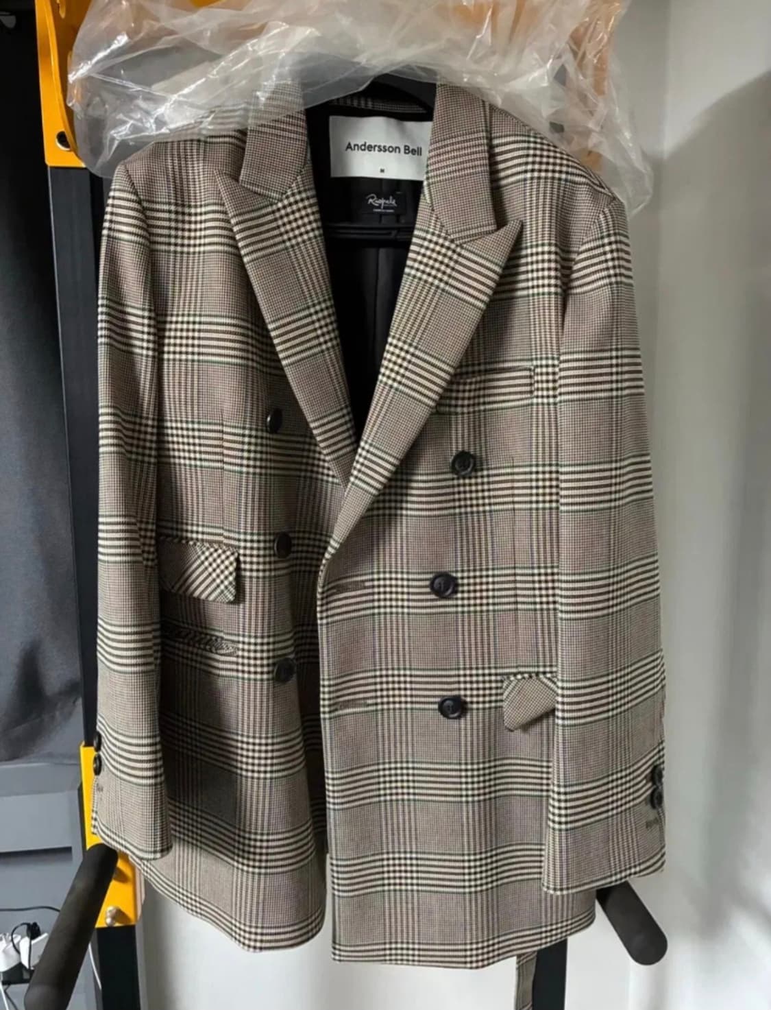 앤더슨벨 체크 더블 자켓 M 상품이미지1