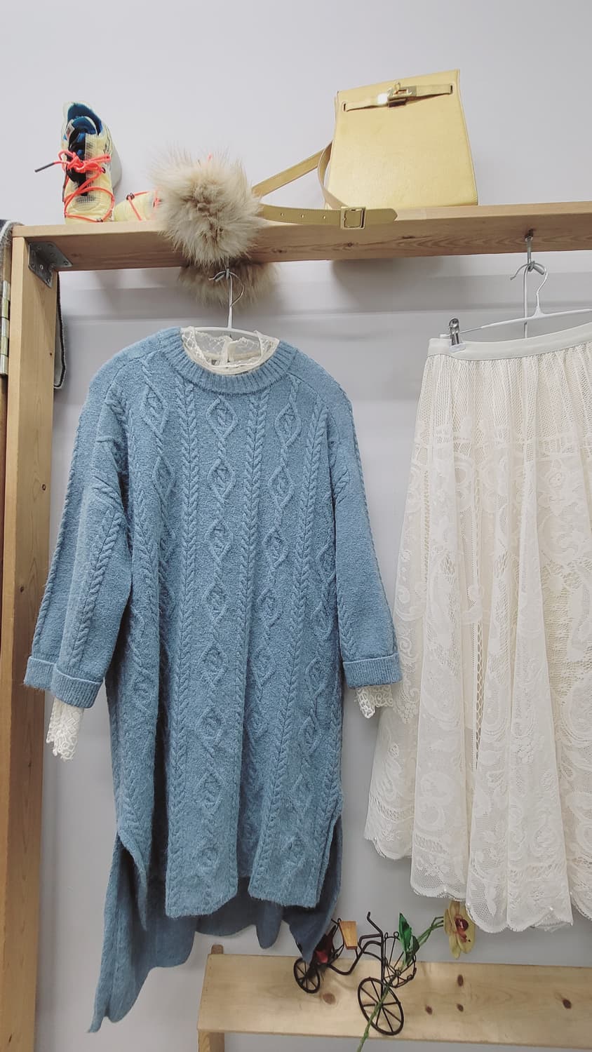 SJSJ 케이블 니트 원피스 상품이미지6