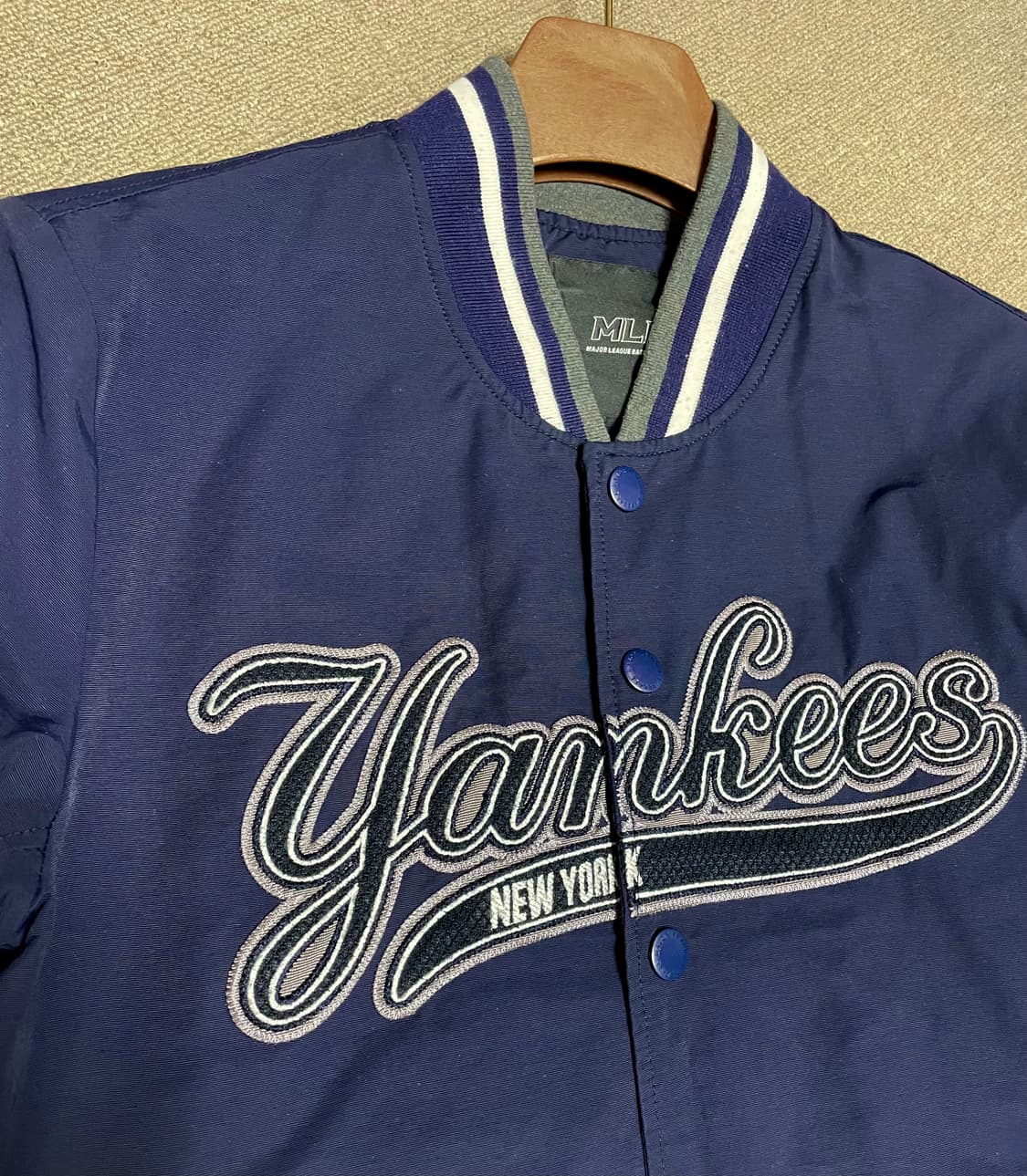 mlb 뉴욕양키스 네이비 바시티 자켓 상품이미지2