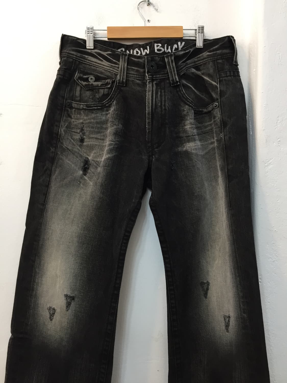 버커루 스노우벅 워싱 블랙 데님 32 상품이미지7