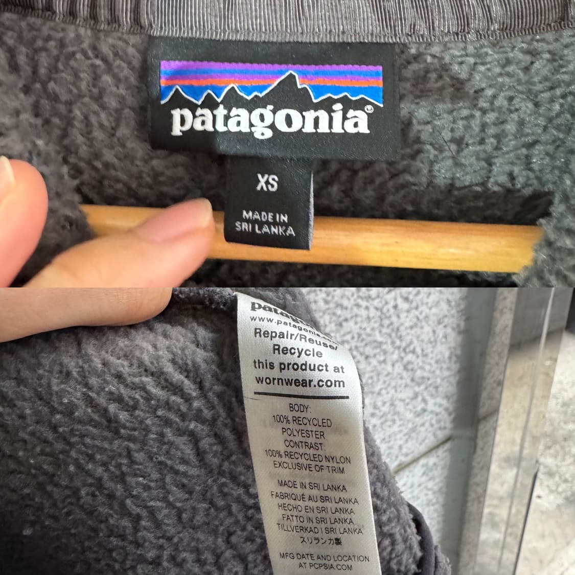 파타고니아 쉐르파 로고 반집업 자켓 상품이미지10
