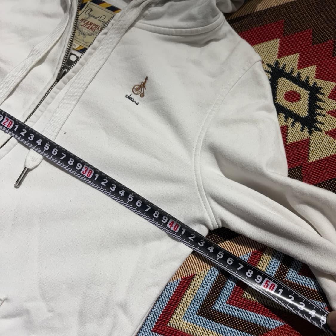 빈폴 빈티지 화이트 후드집업 상품이미지5