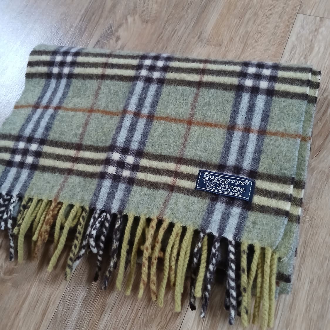 Burberry 버버리 빈티지 구제 머플러 목도리 초록색 상품이미지6
