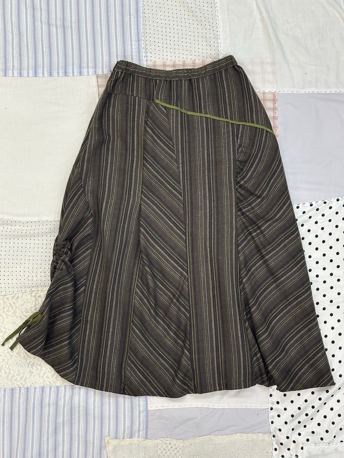 사이드 스트링 스트라이프 스커트  상품이미지7